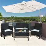 Ensemble Salon de jardin en resine tressee BIGZZIA