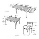 Salon de jardin VENEZIA extensible en textilène – Image 4