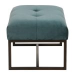 Pouf en velours vert bleuté - Nolan – Image 3