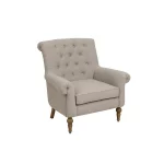 Fauteuil en tissu beige - Emile – Image 2
